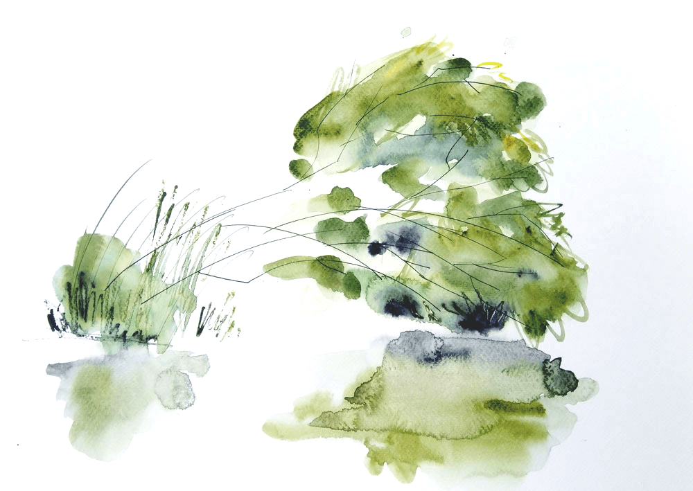 Touch – original watercolor painting