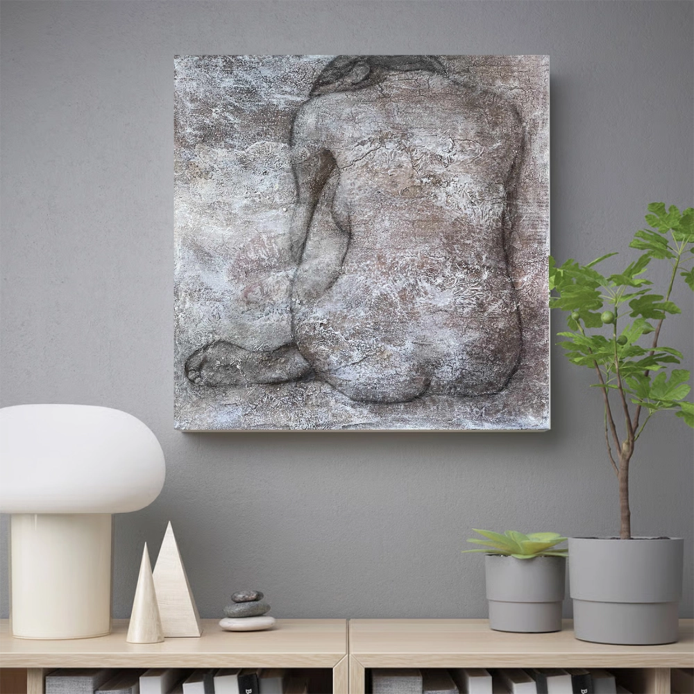 Disconnected from Gaia - contemporary figurative painting